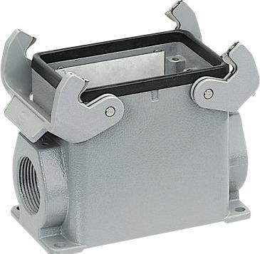 Actual product image Harting Pedestal housing HAN 10 B 2xM25, high version, with 2 brackets