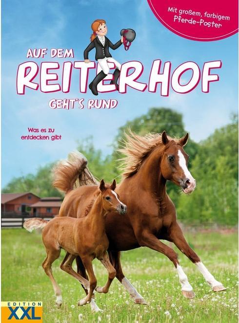Immagine prodotto Auf dem Reiterhof geht's rund - mit grossem, farbigem Pferde-Poster (Tedesco, 2022)