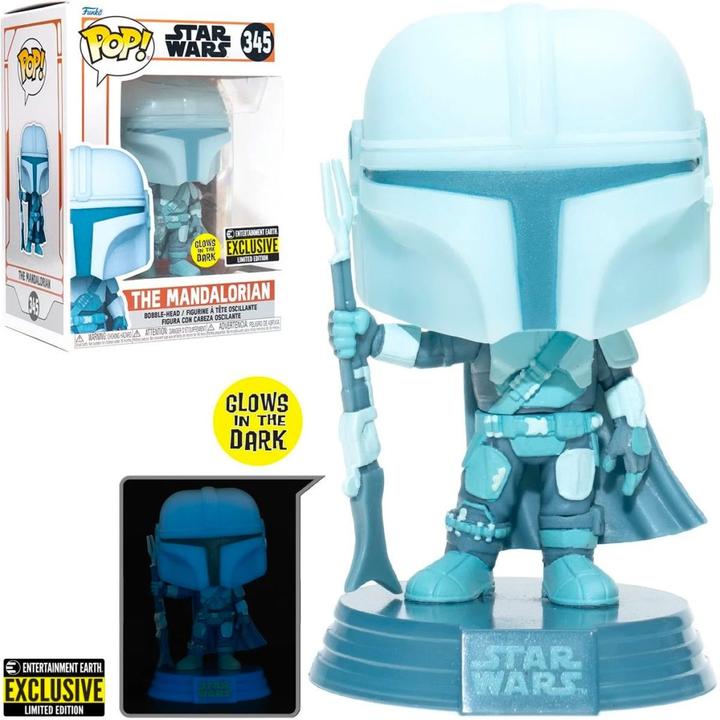 Actual product image Funko Pop! SW Mandalorian : The Mandalorian GITD (345) EXM