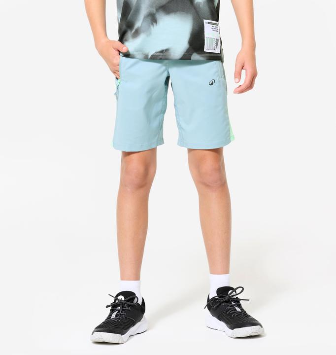 Decathlon Shorts Sporthose Kinder atmungsaktiv - blau/grün