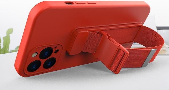 Image du produit Hurtel Rope case gel case avec une chaîne lanyard sac lanyard iPhone 13 mini noir (Apple iPhone 13 mini)