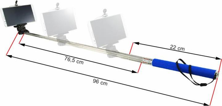 Actual product image Hermex Selfie Stick GREEN for Apple iPhone & Android Smartphones