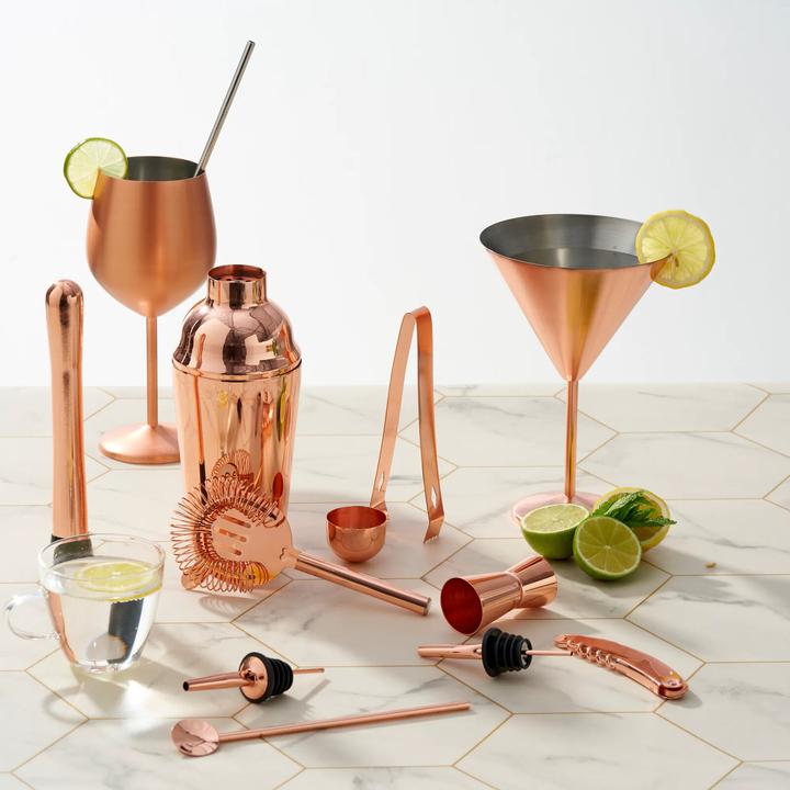 Produktbild Oak & Steel Cocktail 10er-Set Rosegold Edelstahl (Cocktail Set)