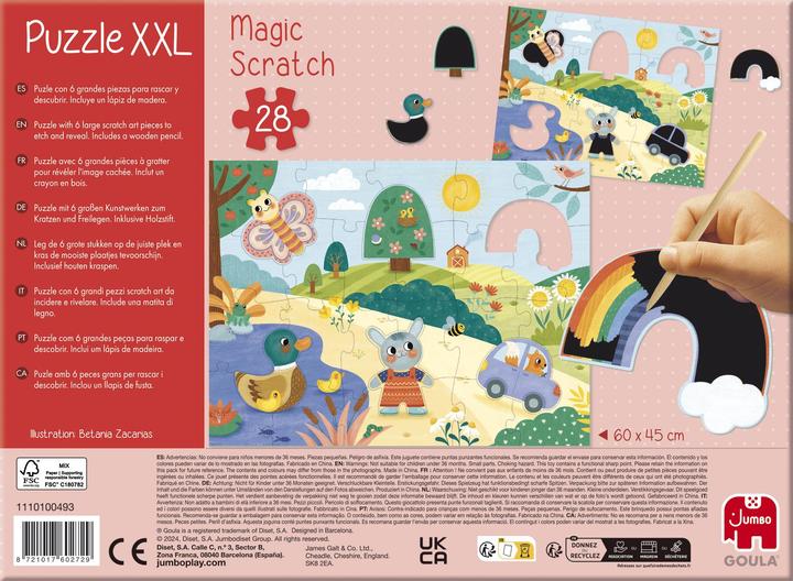 Actual product image Goula Puzzle XXL Magic Scratch Puzzle (28 pieces)