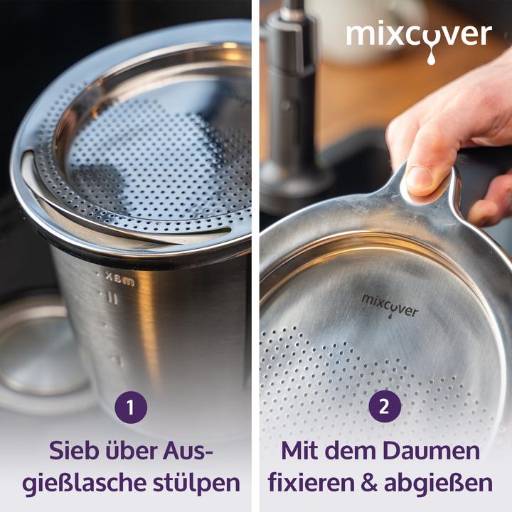 Immagine prodotto Mixcover Filtro in acciaio inox per il versamento del piatto di pesatura e paraspruzzi per Thermomix TM6 e