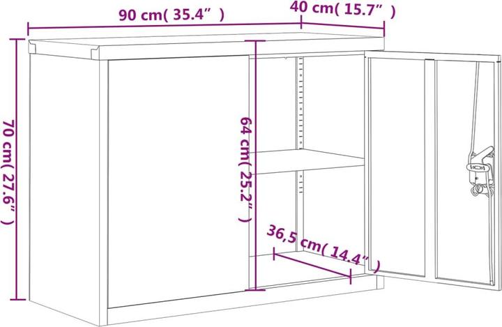Immagine prodotto VidaXL Bakarne (90 x 40 x 70 cm)