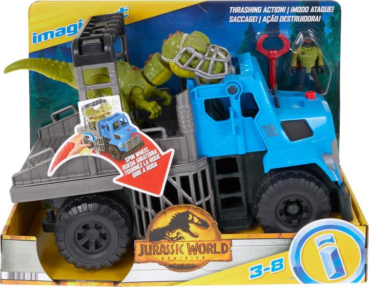 Produktbild Imaginext Jurassic World Dino & Transporter, Dinosaurier Spielzeug