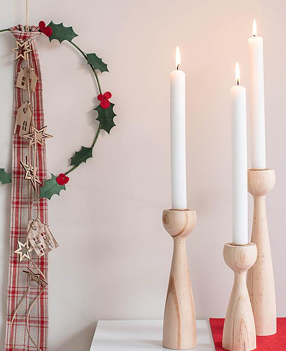 Image du produit Halbach Chandeliers, bougeoirs en bois naturel