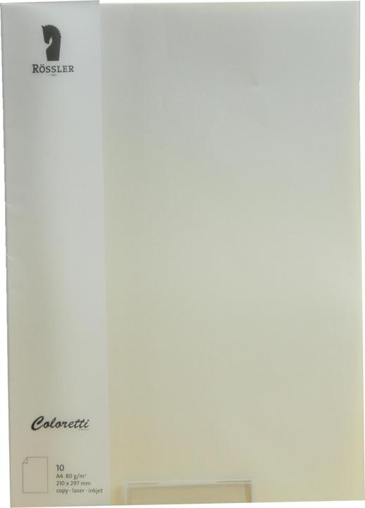 Produktbild Magni 220701512 - Coloretti Briefpapier, 80g/m², DIN A4, creme, 10 Blatt (1 Stk.)