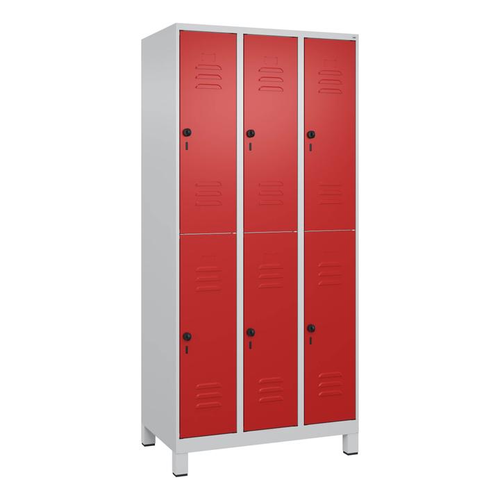 Produktbild C+P Doppel-Garderobenschrank Classic Plus, Abteilbreite 30 cm, mit Füssen