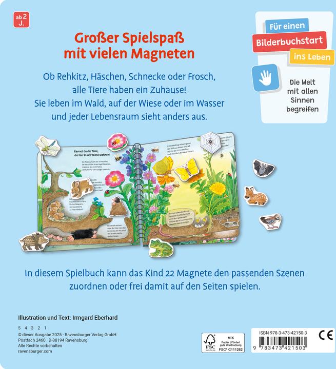 Image du produit Ravensburger Mein grosses Magnetbuch: Wer wohnt wo? (Allemand)