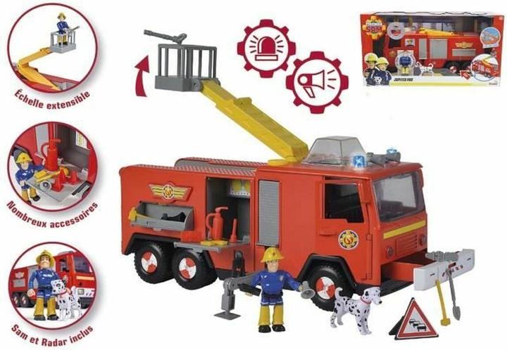 Actual product image Simba Fireman Sam Jupiter Wosu Sam and Radar Dogs Fireman Figure