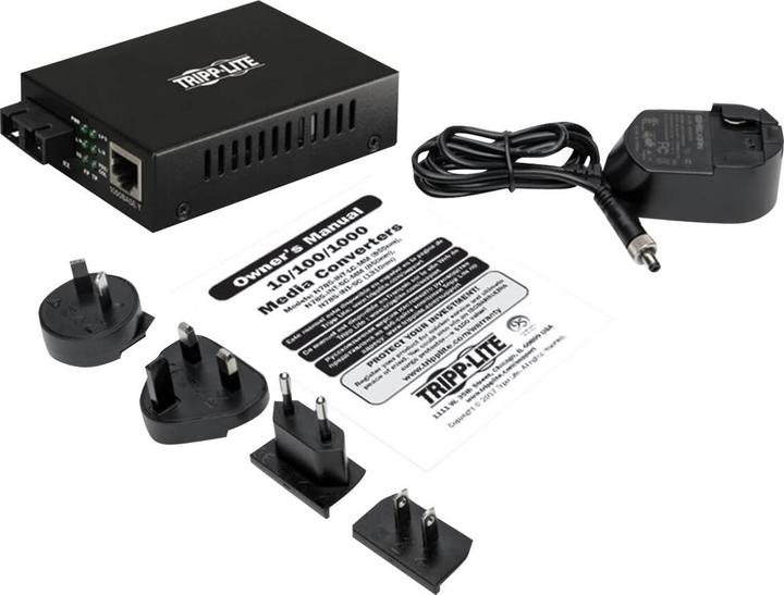 Produktbild Eaton Gigabit Multimode Fiber to Ethernet Media Converter 10/100/1000 SC International Pow