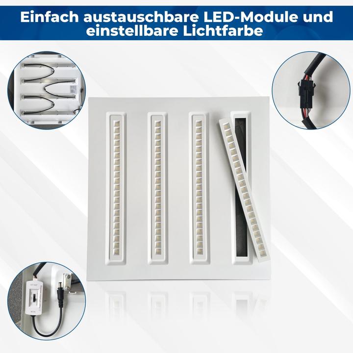 Image du produit Enovalite Panneau LED CCT 62x62cm, propriété anti-éblouissement (4200 lm)