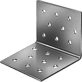 Productafbeelding Alberts Geperforeerde plaat hoek 60 x 60 x 40 mm, sendzimir verzinkt, 1 st. (Hoekhoek, 50 Pcs.)