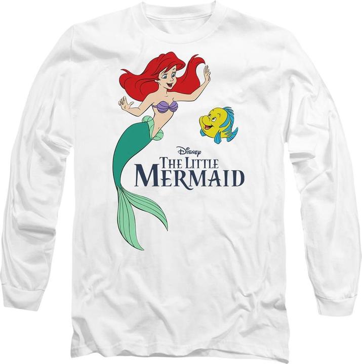 Actual product image The Little Mermaid Unisex Adult Ariel & Flounder T-Shirt (M)