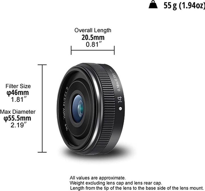 Actual product image Panasonic 14mm f/2.5 II ASPH. (Micro Four Thirds, Micro Four Thirds)