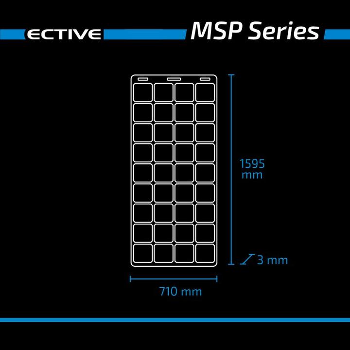 Actual product image Ective MSP 200 Flex flexible solar module monocrystalline 200W (200 W, 3.65 kg)