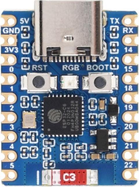 Image du produit WaveShare Carte de développement ESP32-C6 Zero Mini