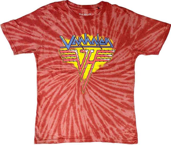 Van Halen Unisex Jagged Logo Wash T-Shirt Red XXL (XXL)