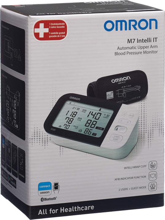 Actual product image Omron M7 Intelli IT (Blood pressure monitor upper arm)
