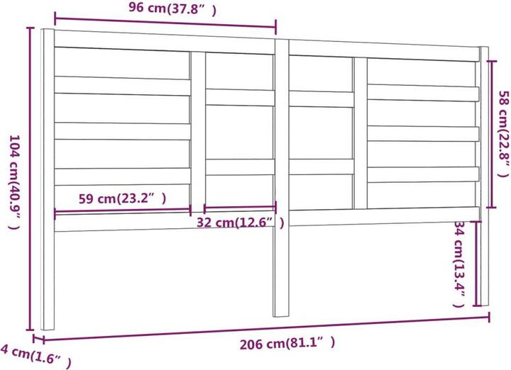 Actual product image VidaXL Edan (206 x 4 x 104 cm)