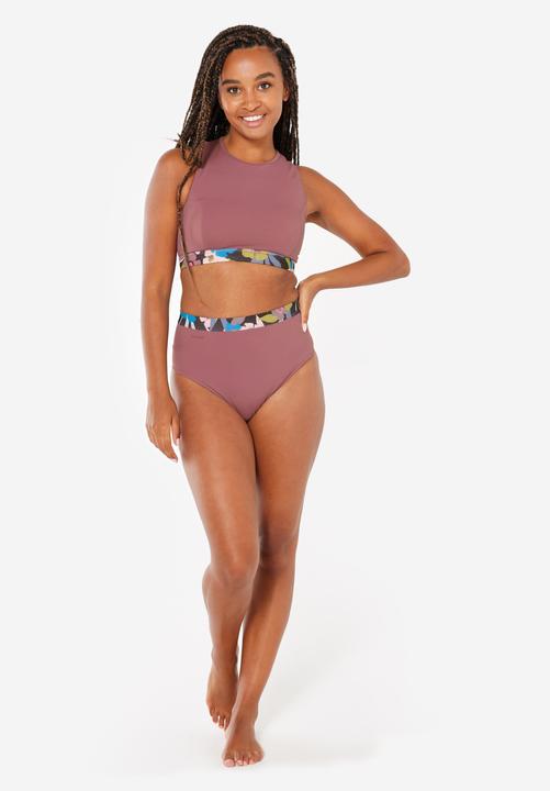 Image du produit Olaian Bas de maillot culotte taille haute surf Femme - Rosa violet (40, 42)