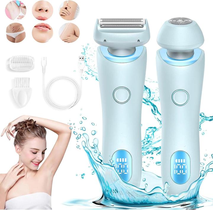 Immagine prodotto Cbx 2-in-1 Elektrischer Damenrasierer – Lady Shaver – Nass- & Trockenanwendung mit LED-Anzeige
