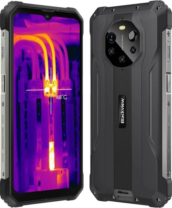 Produktbild Blackview BL8800 Pro 5G (FLIR - 6.58"-Display - 128 GB, 8 GB RAM) Schwarz (128 GB, Schwarz, 6.58", 50 Mpx, 5G)