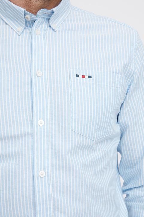 Produktbild FQ1924 FQSteven stripe oxford LS shirt 21900612 (M)
