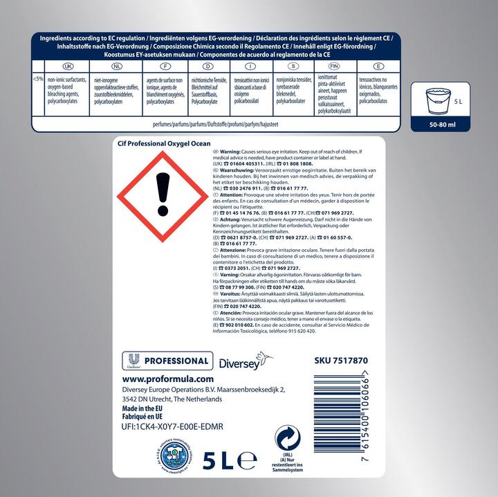 Actual product image Cif Prof.All Purpose Cleaner 5l