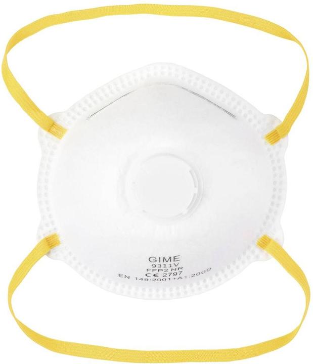 Produktbild Gime 2575495 Feinstaubmaske mit Ventil FFP2 10 St. DIN EN 149:2001 + A1:2009 (FFP2, 10 x)