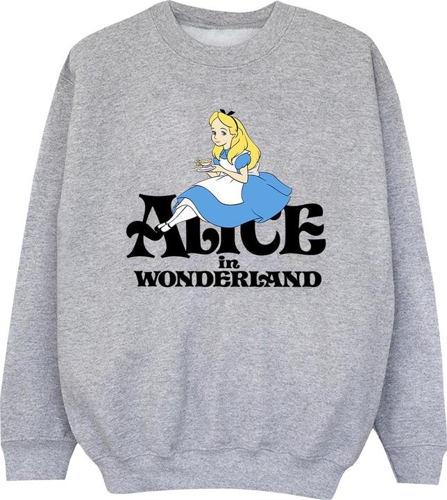 Disney Jungen Alice im Wunderland Teetrinker Klassisches Sweatshirt