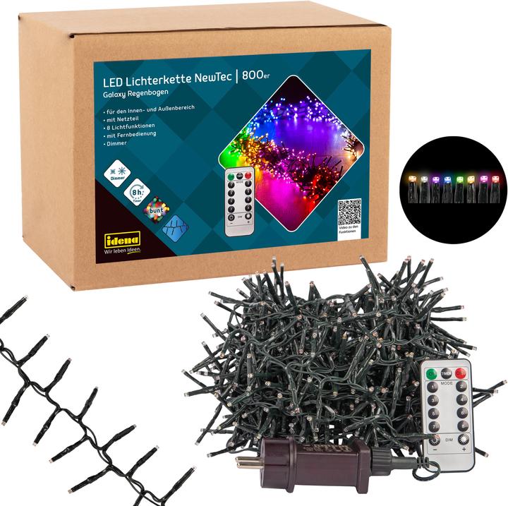 Produktbild Idena Galaxy Lichterkette Newtec 800 LED Regenbogen (17.80 m)