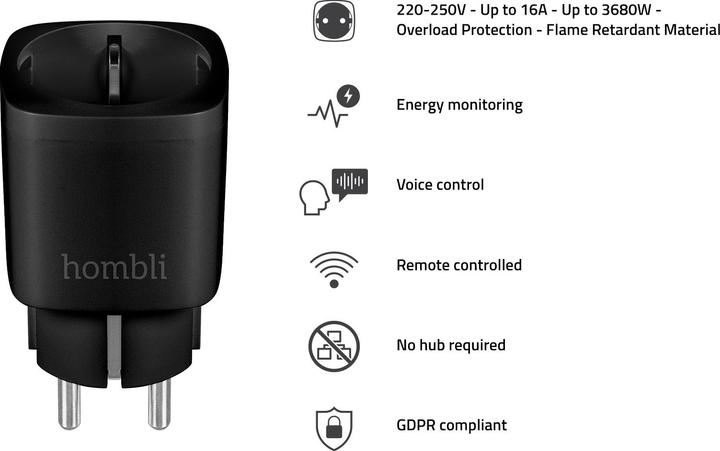 Produktbild Hombli Smart Socket EU - Black