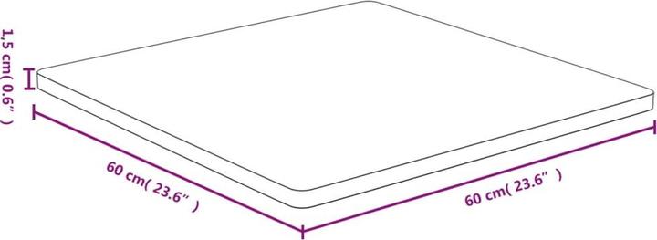 Produktbild VidaXL Douglas (60 x 60 x 1.5 cm)