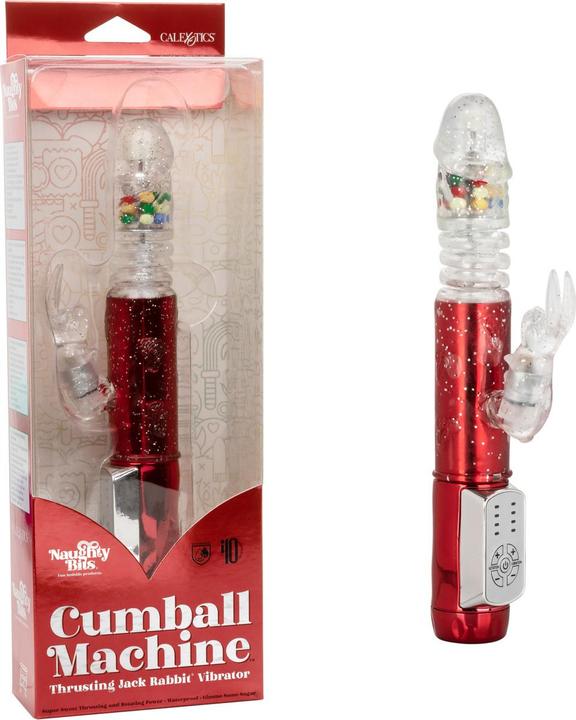 Actual product image CalExotics Naughty Bits® Cumball Machine™ Thrusting Jack Rabbit® Vibrator
