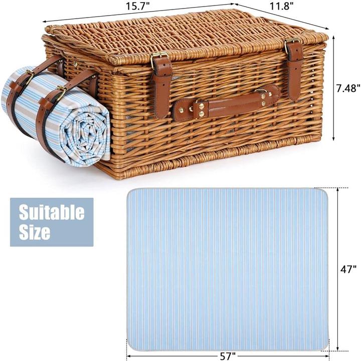 Produktbild HappyPicnic Picknickkorb-Set mit Kühlfach für 2 Personen