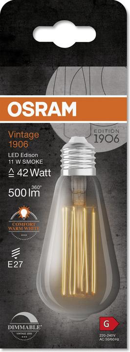 Image du produit Osram Lampe LED vintage (E27, 11 W, 500 lm, 4 x, G)