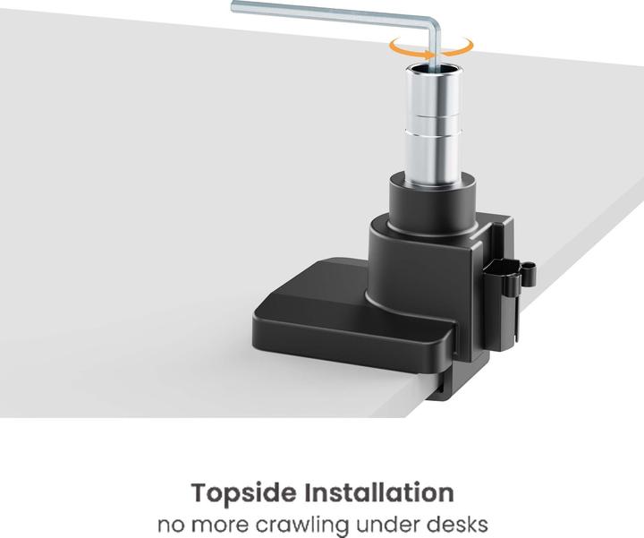 Produktbild Wiltec Monitorhalterung Schreibtisch bis 26kg Monitorhalter VESA flach & gebogen