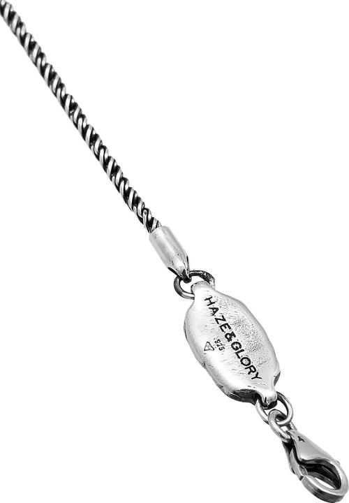 Immagine prodotto Haze & Glory Armband Herren Kordelkette - Paradise 925 Silber oxidiert (21 cm, Argento 925)