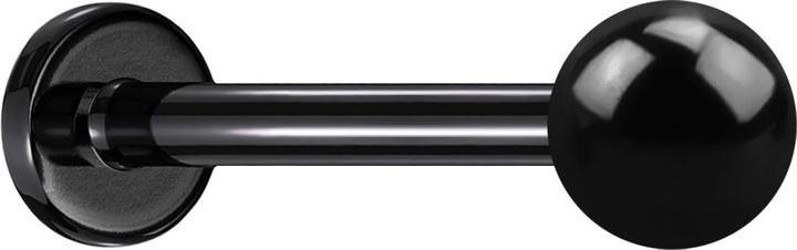 Star Piercing Micro Labret schwarz mit Kugel (ohne Messing, Titan G23)