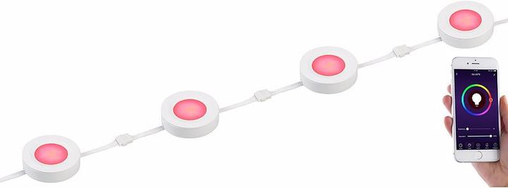 Actual product image Lunartec Set of 4 extension lights for LED under-cabinet lights ULA-100 (RGBW, 7 cm)