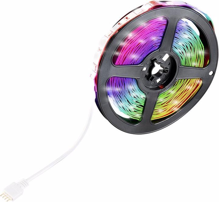 Actual product image Luminea WLAN RGB LED Strip with Sound Control (RGB, 13 cm, Indoor)