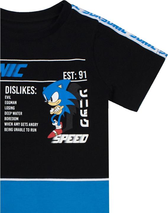 Actual product image Sonic The Hedgehog Gaming Statistics Tshirt Boys (122)