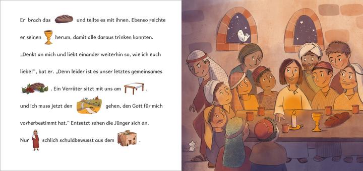 Actual product image Auf einem Esel nach Jerusalem... Die Ostergeschichte in Bildwörtern (German, Michaela Hanauer, Stefanie Brass, 2023)