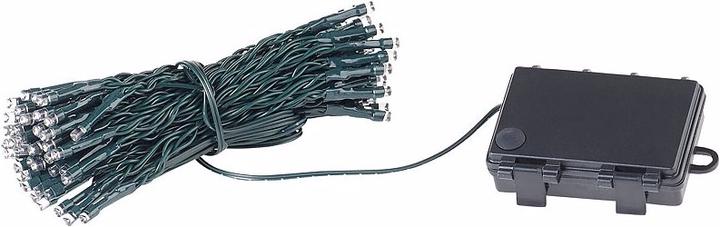 Actual product image Lunartec LED light chain with 100 LEDs, timer, battery, warm white, 10 m, IP44 (10 m)