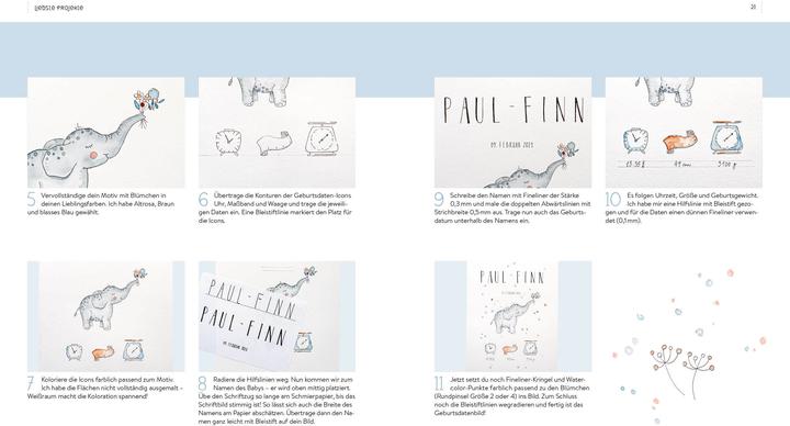 Actual product image Sweet Watercolor - paint 20 motifs for children's room