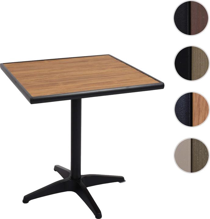 Image du produit Mendler Table de jardin HWC-J95, table de balcon table bistro, gastronomie extérieur revêtement aluminium (70 cm)