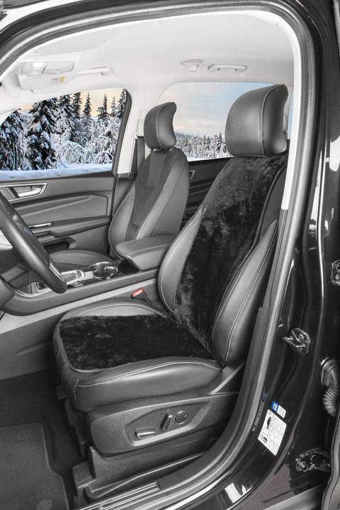 Produktbild CarComfort Sitzaufleger Cosmo aus Lammfell 12-14 mm Fellhöhe schwarz